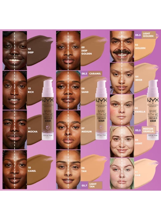 NYX PROFESSIONAL MAKEUP Bare With Me Hydrating Face & Body Concealer Serum,  04 - Beige - Image 4